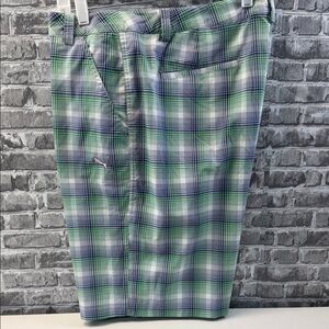 PUMA‎ Plaid Green and Blue shorts